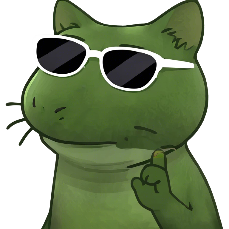 Cat with sunglasses emoji