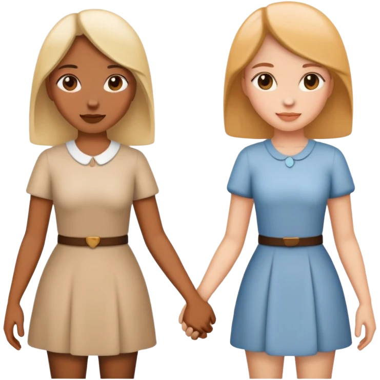 two women holding hands emoji