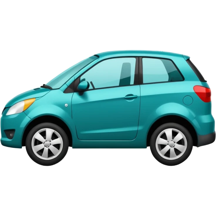 Minimalist pictogram of a car crash test, 2D icon, impact symbol, safety verification, simple vector art, [teal] on [black] background emoji