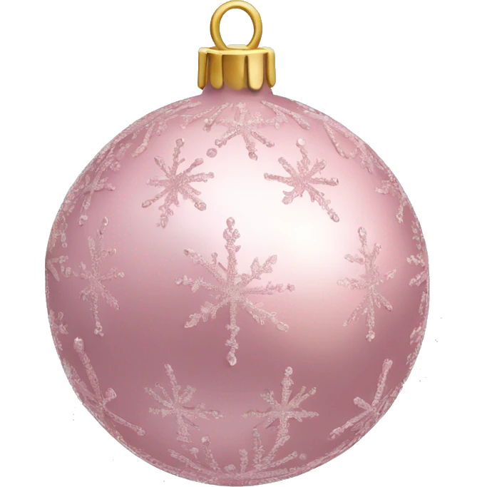 pastel pink Christmas ball, rich in detail emoji