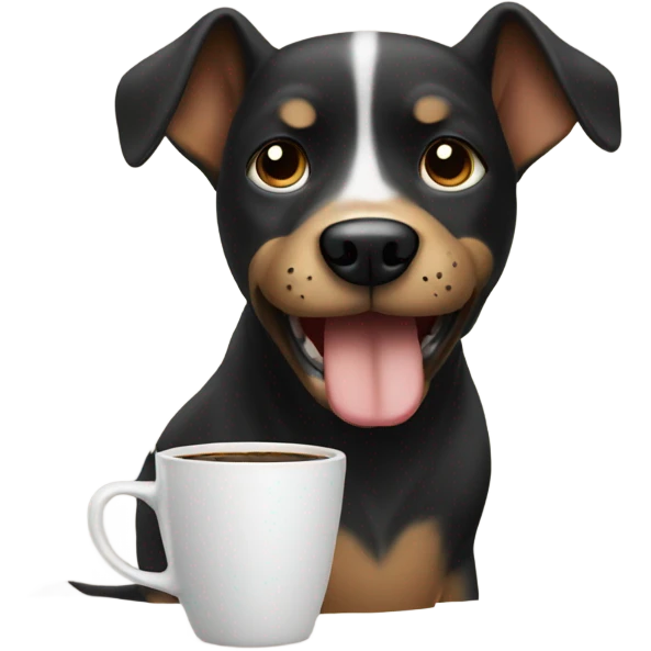 dog drink is coffe emoji