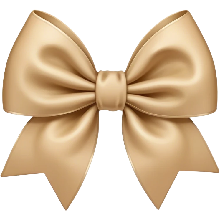 Beige bow emoji