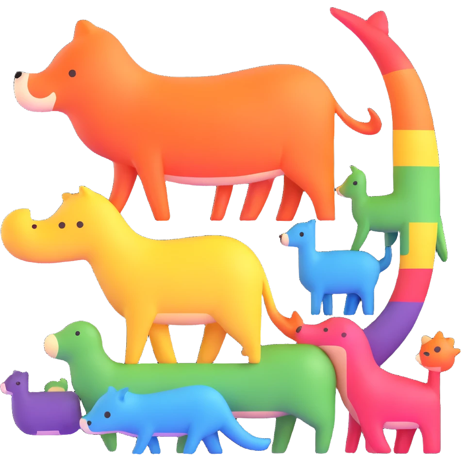 Rainbow Animals emoji