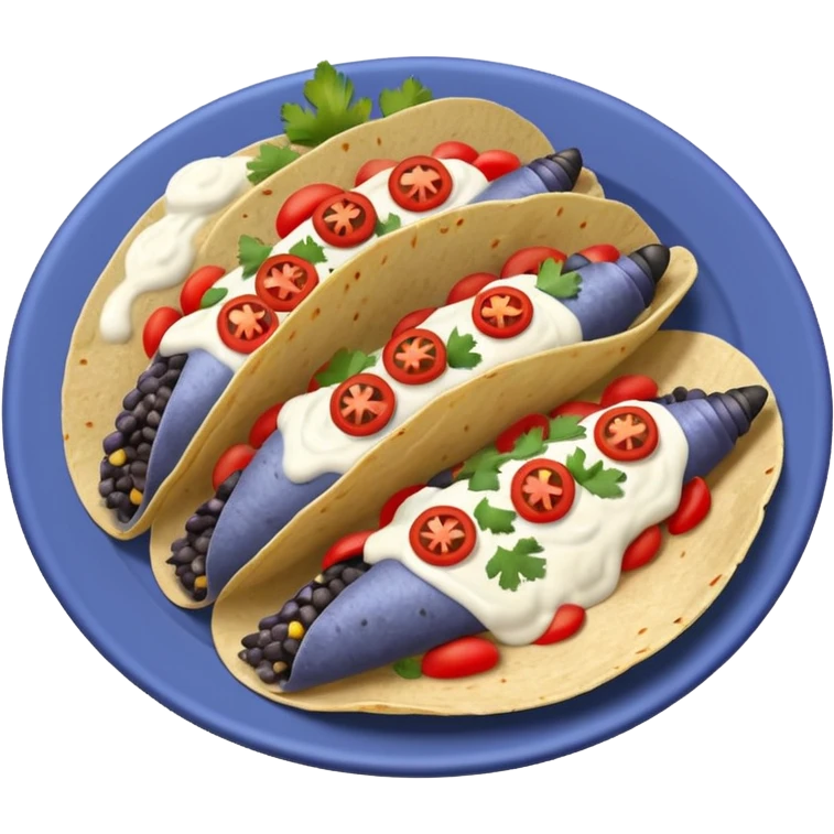 Un tacos bleu blanc rouge emoji