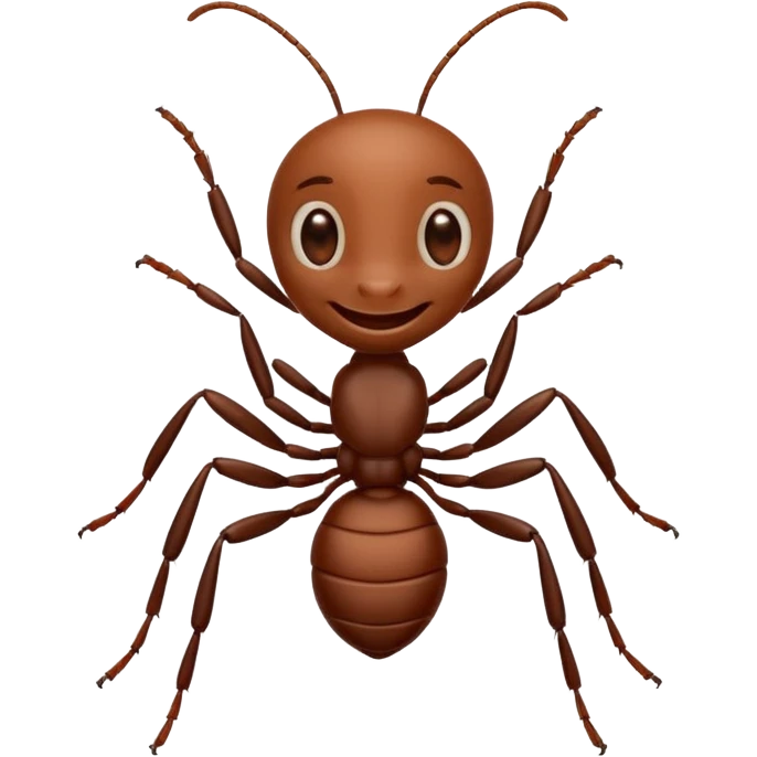 a smiling ant emoji