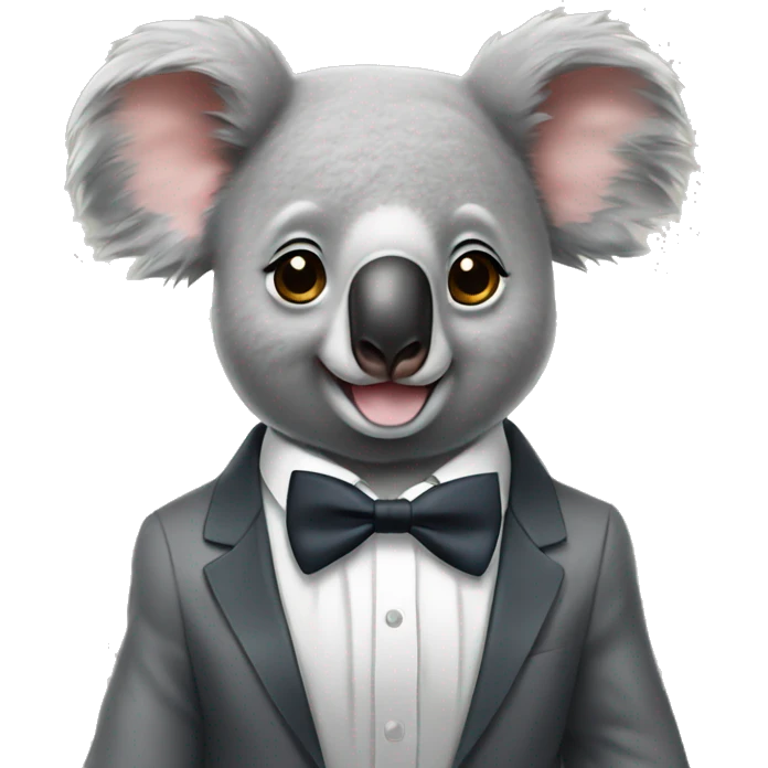koala in bow tie emoji