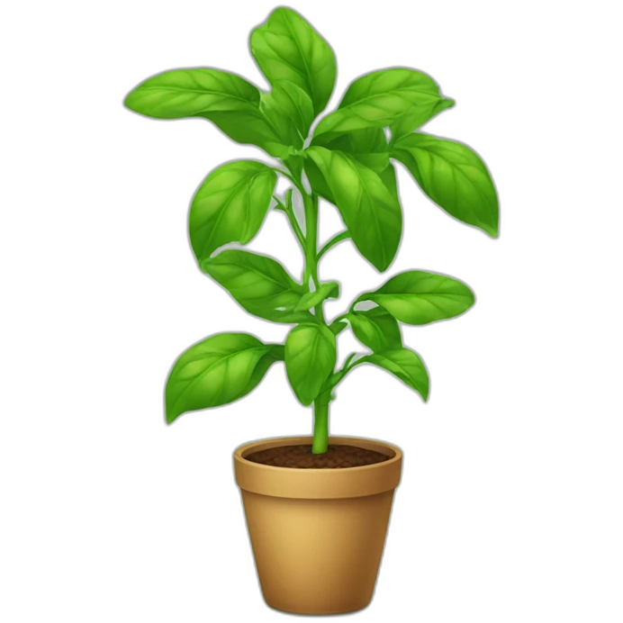 Planta e café emoji