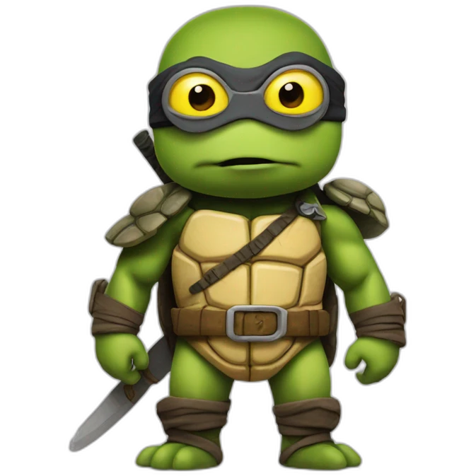 Ninja turtle minion emoji