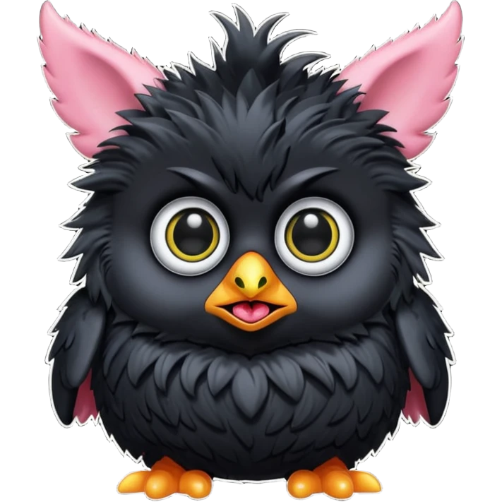 Gothic furby emoji