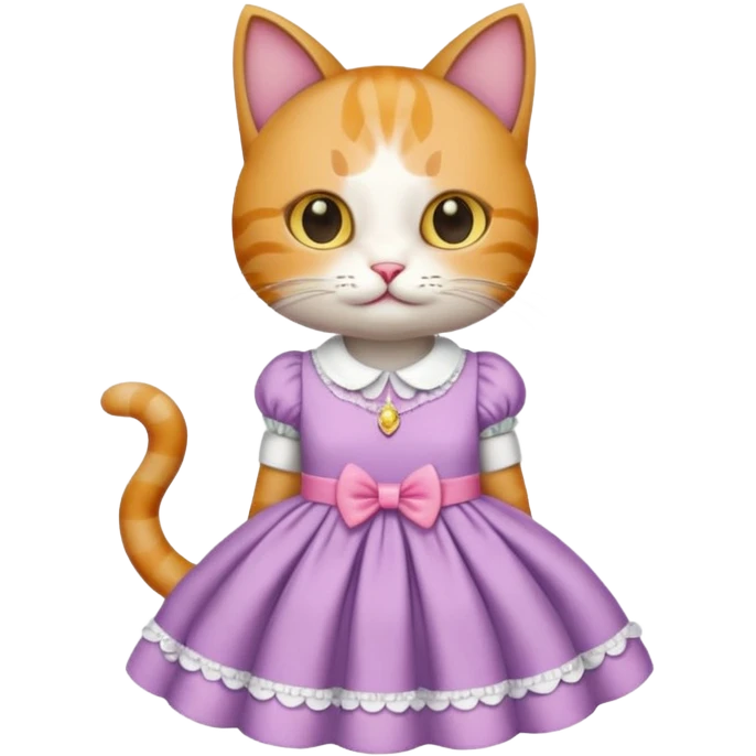 cat in a dress emoji