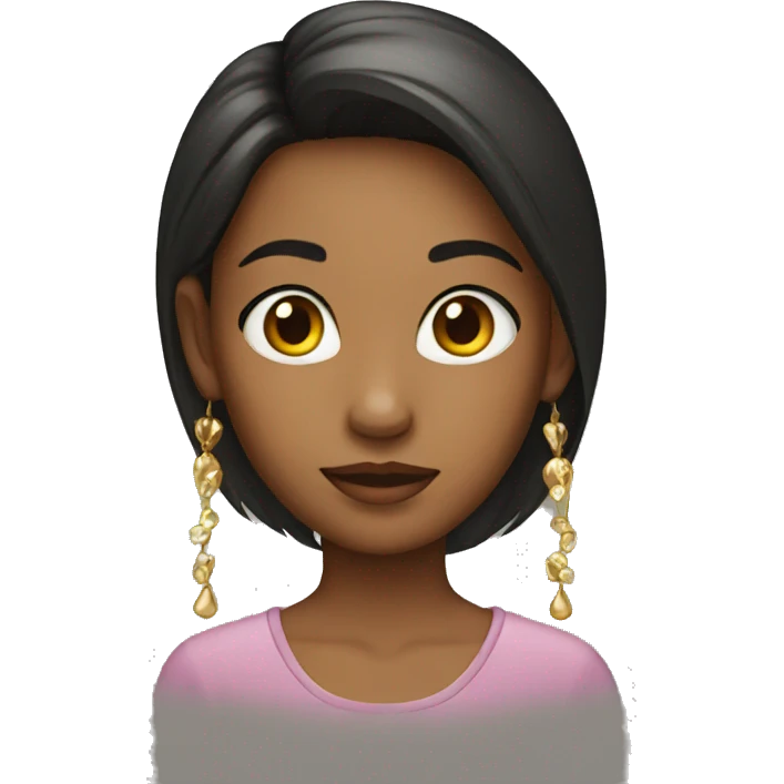girl with earing emoji