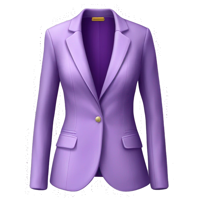 Realistic isolated open lavender velvet feminine fashion blazer jacket. emoji