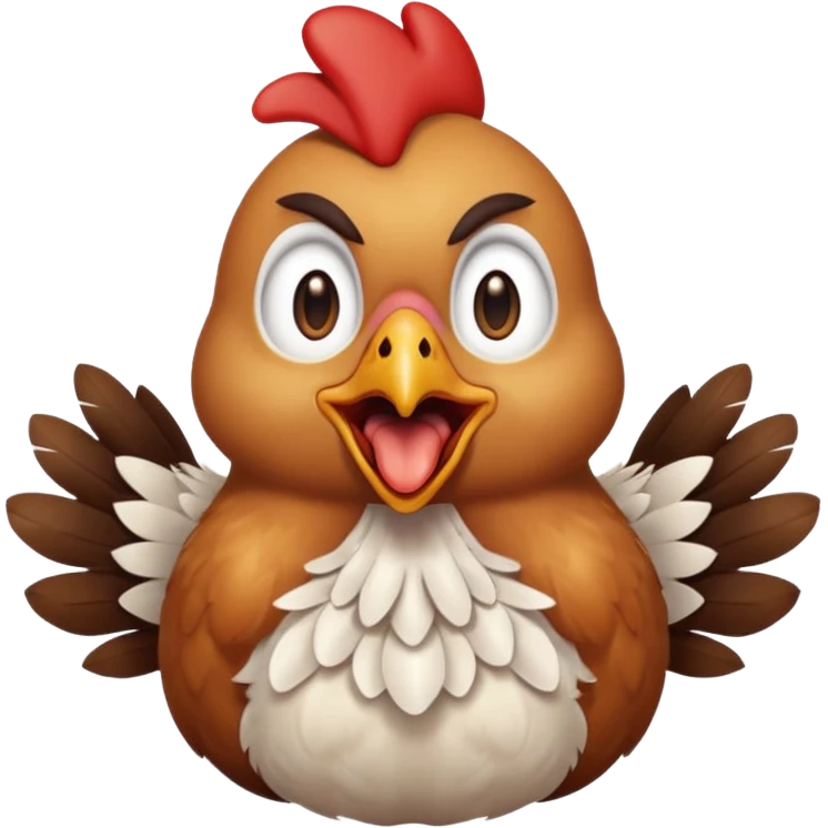 Chicken screaming emoji