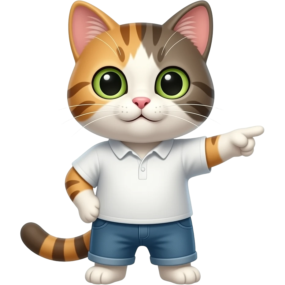 gato señalando emoji