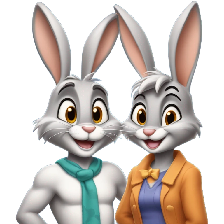 Bug bunny and Lola emoji