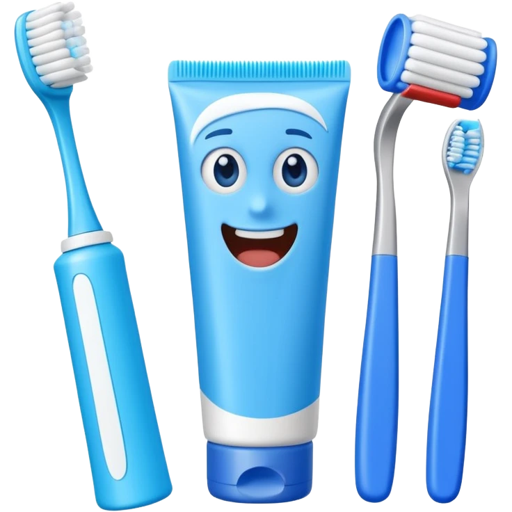 toothpaste and toothbrush emoji