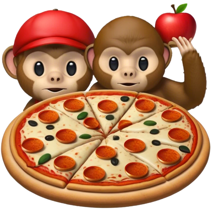 Pizza apple monkey  emoji