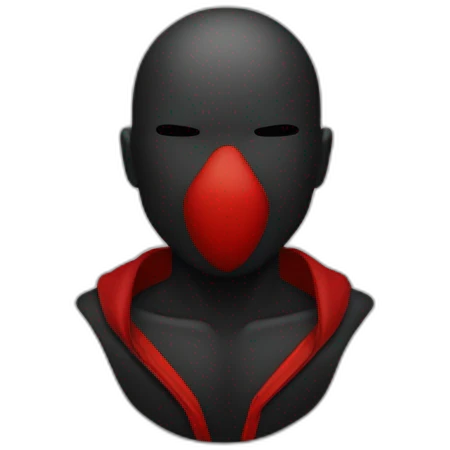 Cœur noir et rouge emoji