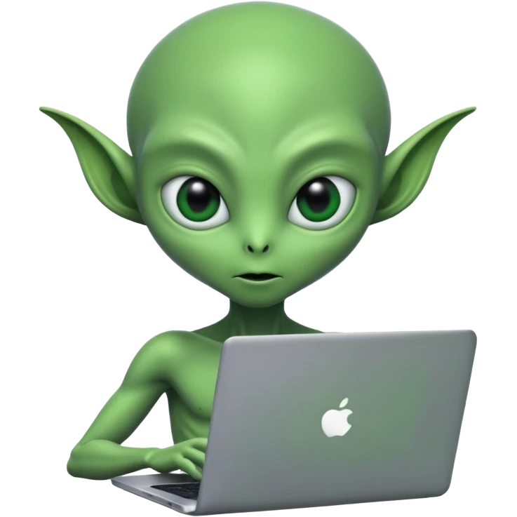 alien with laptop emoji