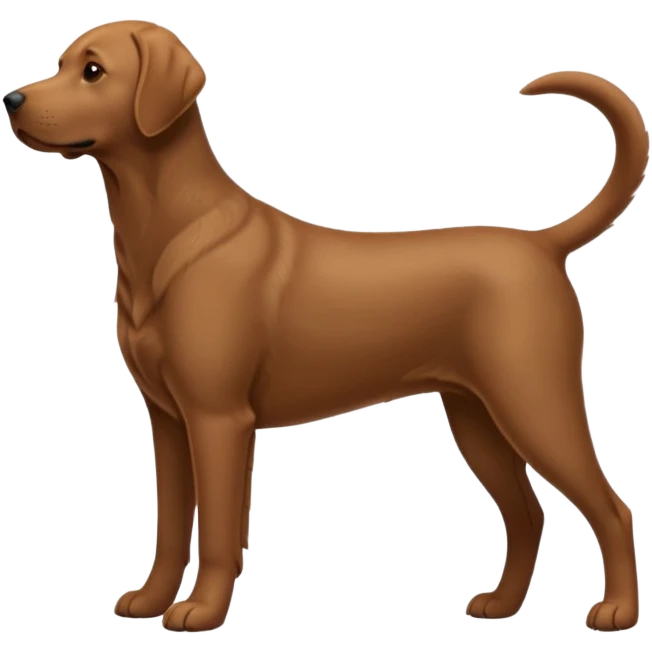 Please make a brown lab one side profile full body like this: 🐕 emoji