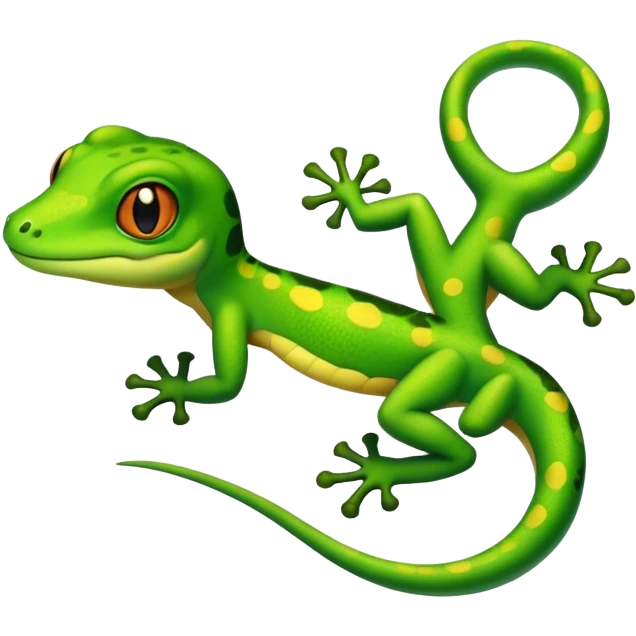 A gecko in the style of Pokémon emoji