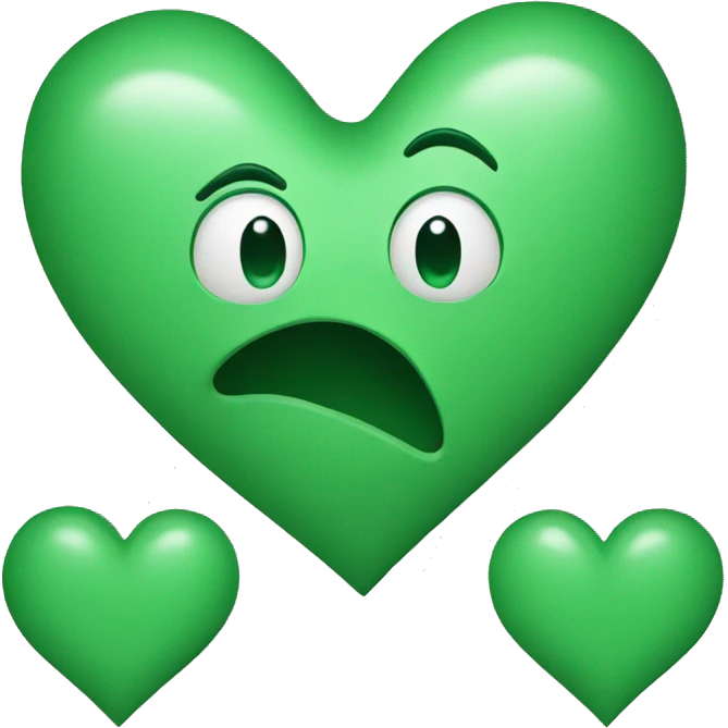 A dim green heart emoji