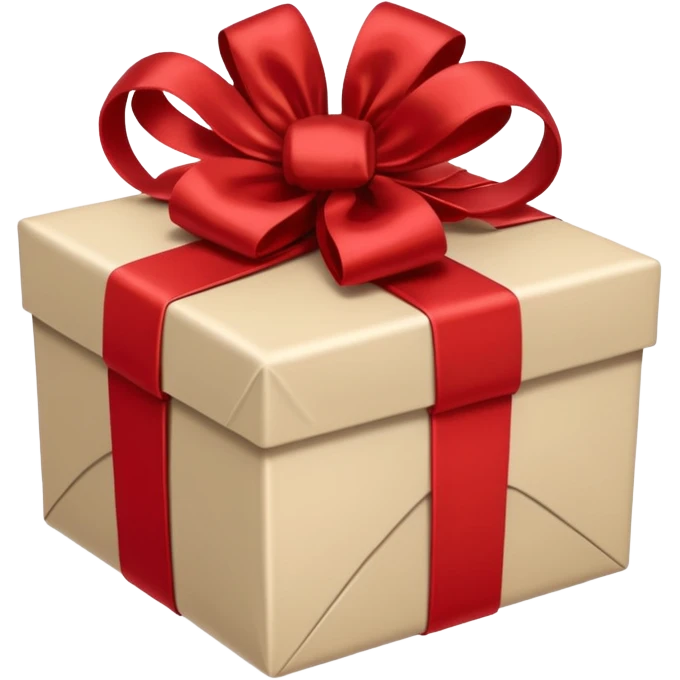 A beige and white christmans gift, with a label that says Rique. emoji