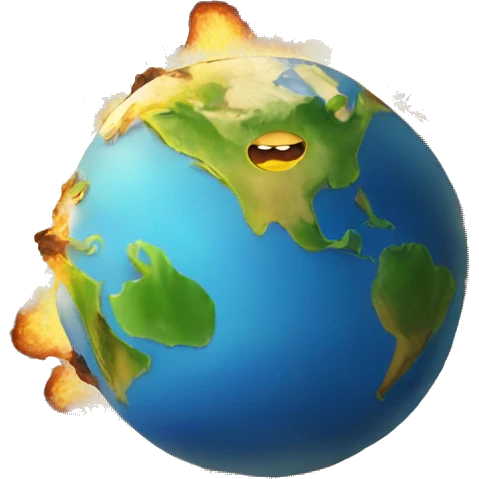 World being destroyed emoji