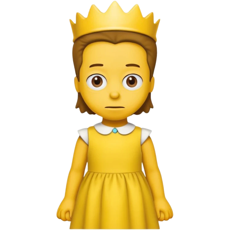 bart Simpson complete yellow with yellow  dress emoji