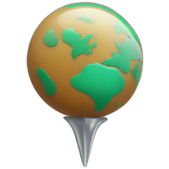 localisation pushpin but it's the planet emoji
