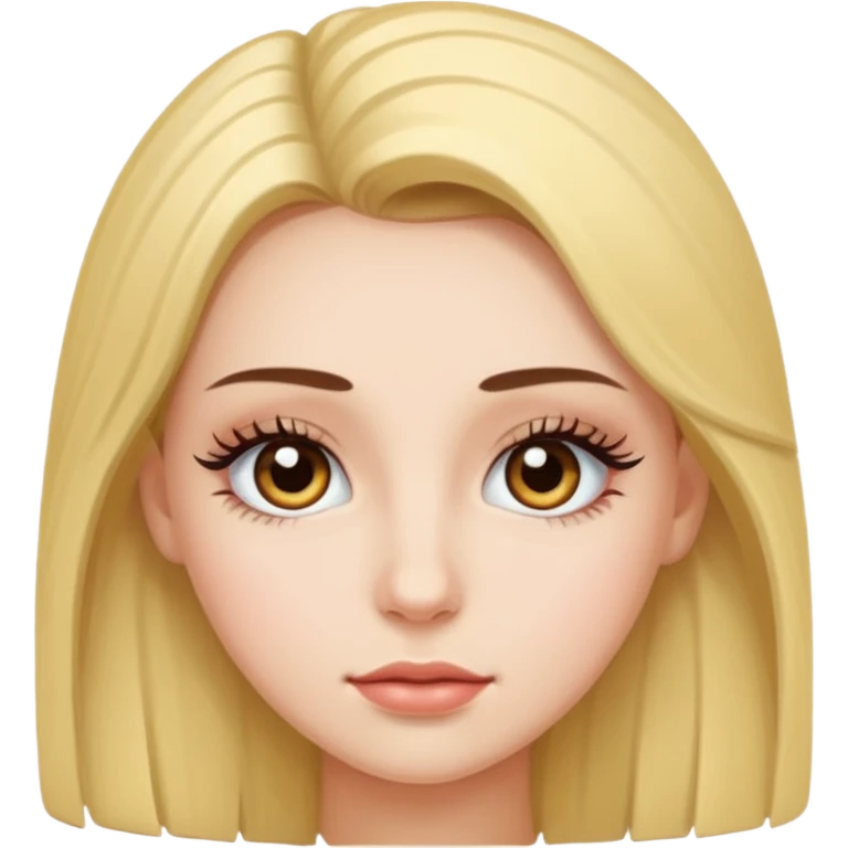 Girl with long eyelash  emoji