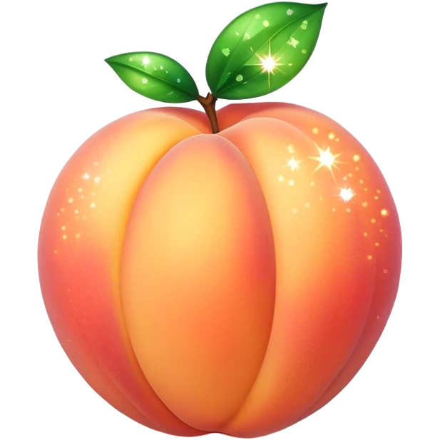 Peach with sparkles emoji