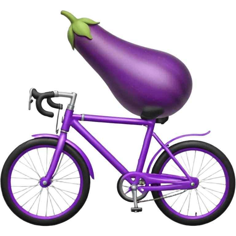 Eggplant riding a bike emoji