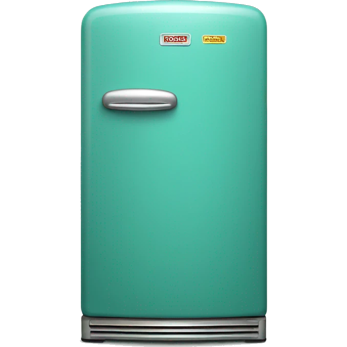 Realistic teal vintage fridge  emoji