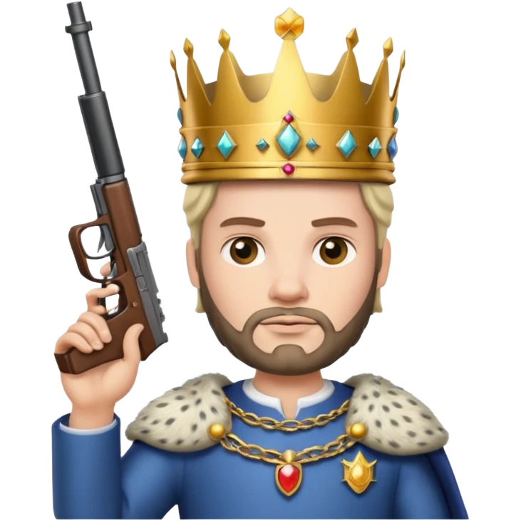 King with gun emoji