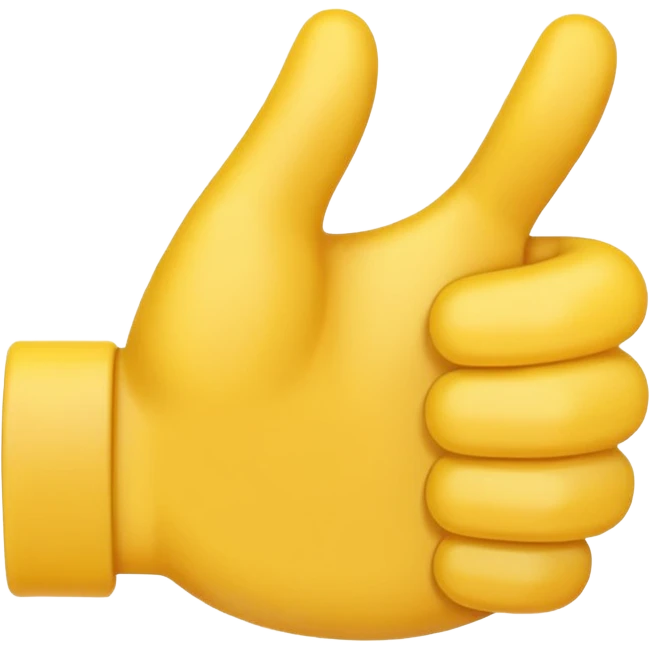 Thumbs up emoji but the thumb is tiny emoji