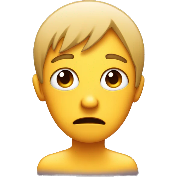 Sad face cracked emoji