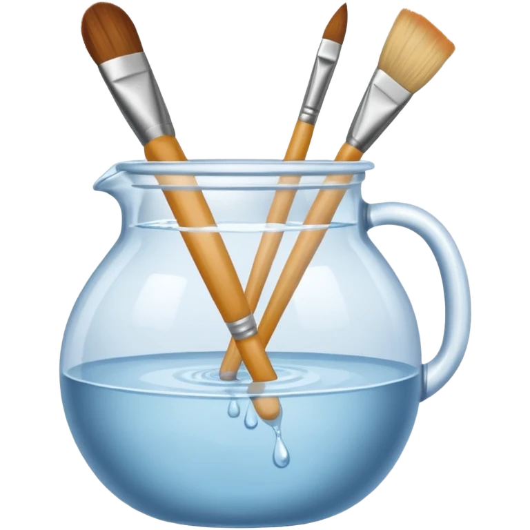Water jar for brushes emoji