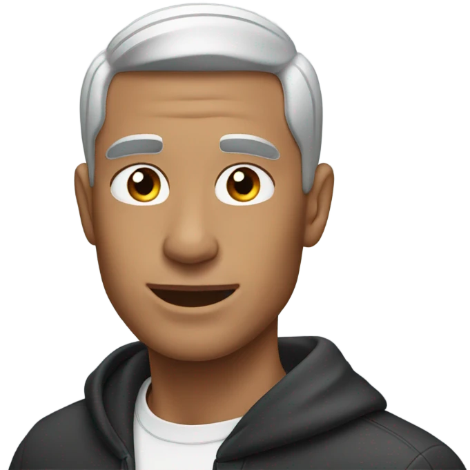 Man wearing AirPods emoji