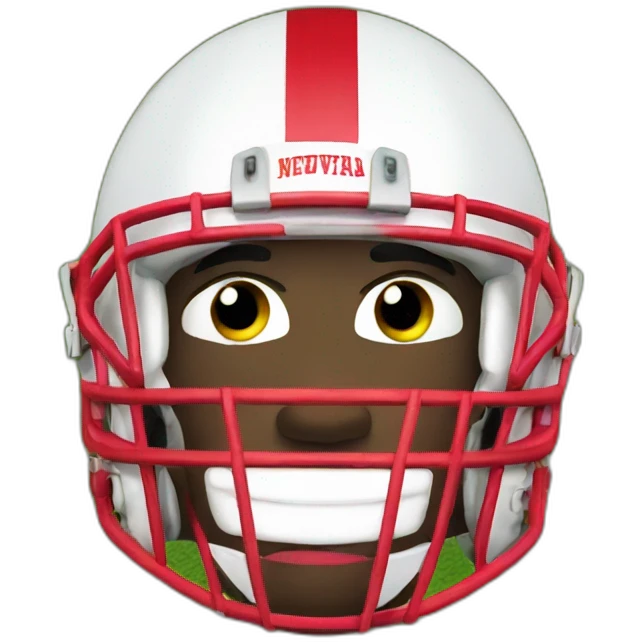 Long faced football player emoji