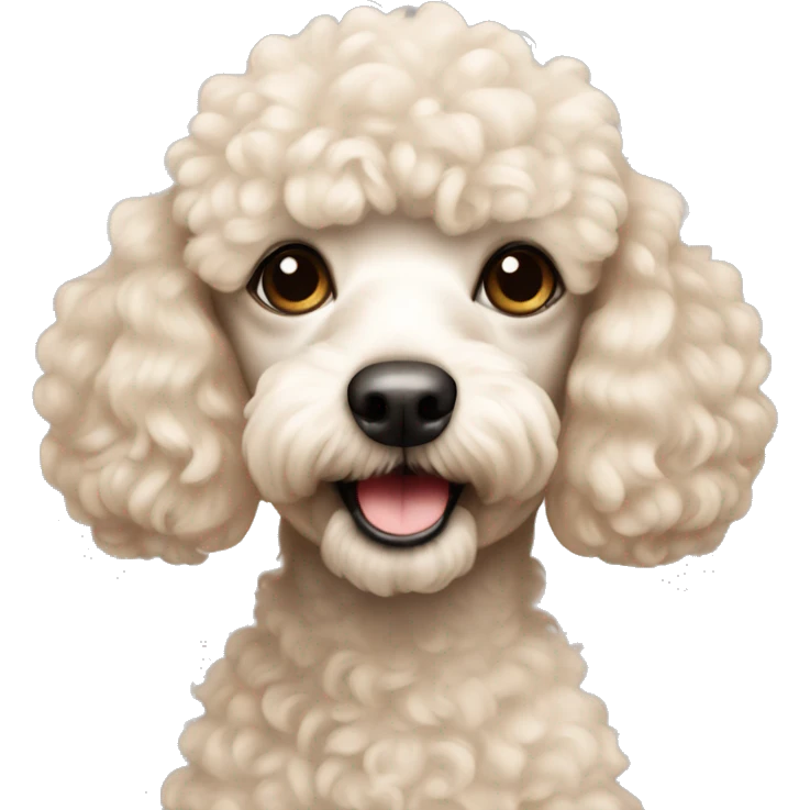 Small cream colored poodle emoji
