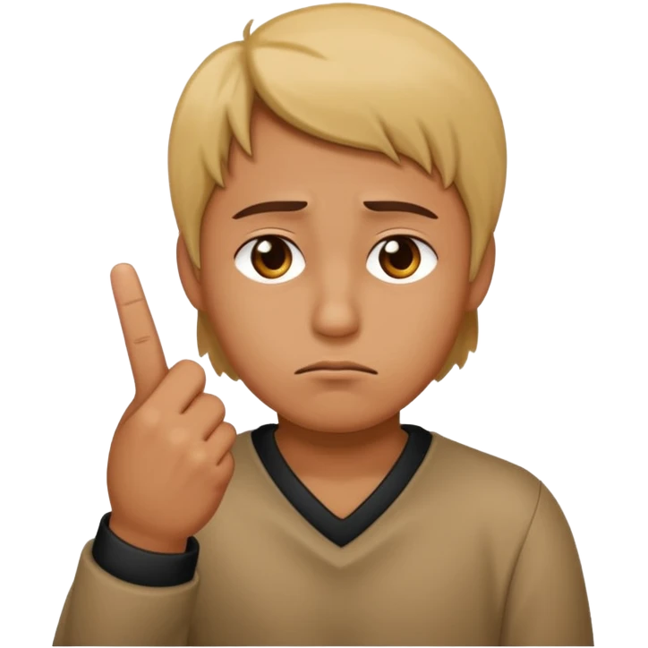 Sad face WITH A middle FINGER emoji