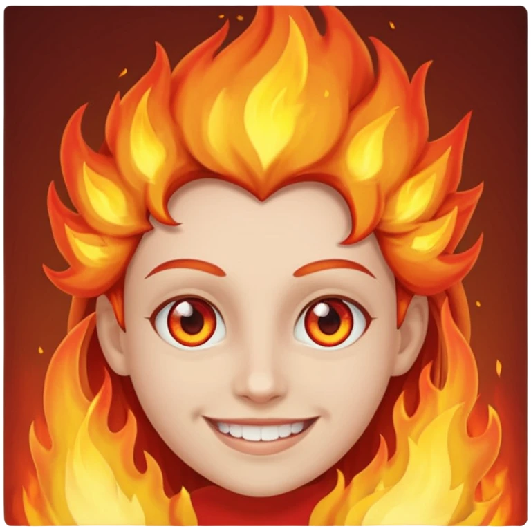 Smile with fire eyes  emoji