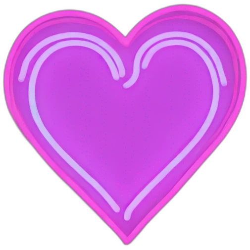 neon light heart outline emoji