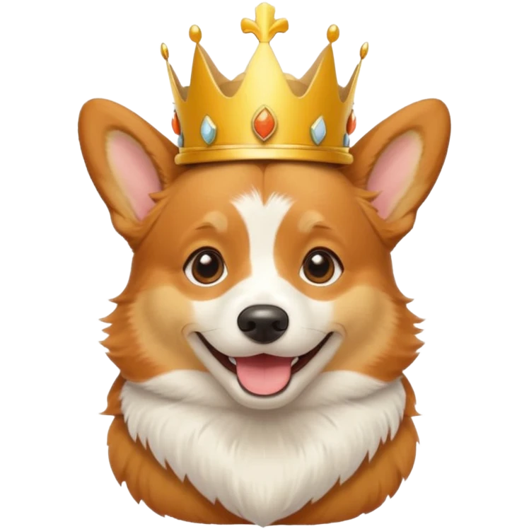 Corgi with crown emoji