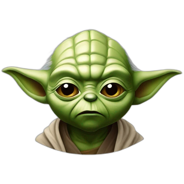 Yoda lip bitting emoji