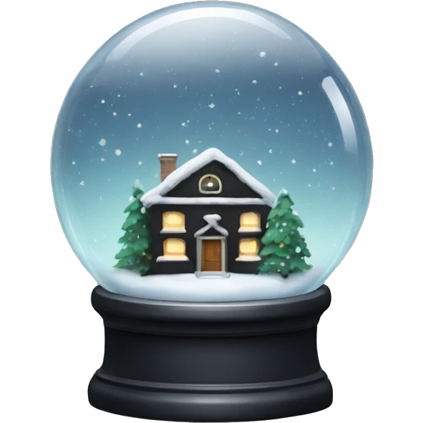 black snow globe emoji