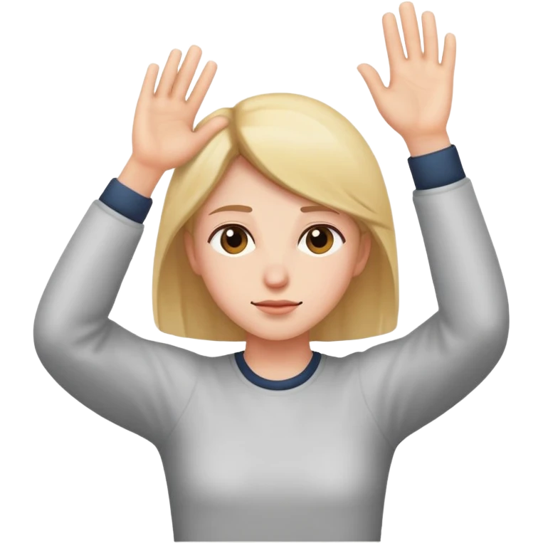 looking down arm raised emoji