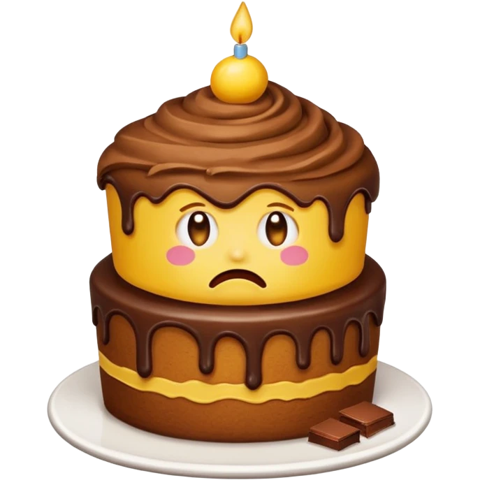 sad emoji eating cake  emoji