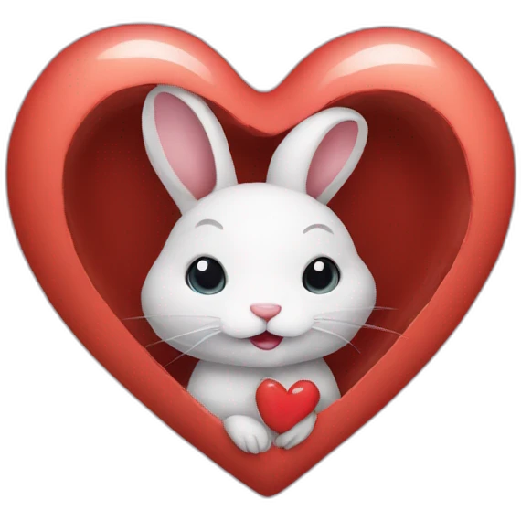 Rabbit heart emoji